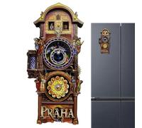 Aimants de Frigo Horloge Astronomique | Aimants Porte de Garage | Souvenir de Voyage Décoration pour Cuisine Maison Bureau,Cuisine Maison Bureau Appartement Touristes Étudiants d'Échange
