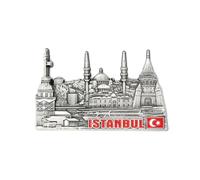 Aimants de frigo métalliques 3D de villes du monde - souvenirs de vacances de pays : Londres, Paris, New York, Berlin, Dubaï, Amsterdam, Rome, Prague, Milan, Barcelone, Venise (Istanbul)