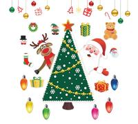 Aimants de Noël - Père Noël Arbre Cloche de Noël, décorations de Noël pour casier, bureau, appartement, restaurant, résidence, ferme, boutique, hôtel