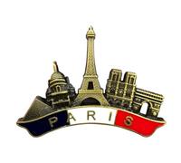 Aimants de Paris pour Réfrigérateur - Magnétique 3D Métal pour Frigo - Déco Intérieure pour Maison Bureau École Porte Bagage Séjour Chambre