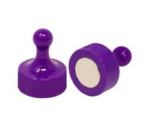 Aimants de Quilles Jumbo Violettes pour Réfrigérateur, Bureau, Tableau Blanc, Tableau D'Affichage 29mm dia x 38mm de Haut