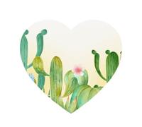 Aimants de réfrigérateur en Acrylique, Cactus figuier de Barbarie, Autocollants pour Tableau Blanc, pour la décoration de Cuisine et de Meubles,Forme de Coeur