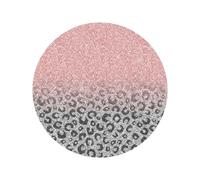 Aimants de réfrigérateur en Acrylique, imprimé léopard, Or Rose et Argent, pour décoration de Cuisine et de Meubles,Forme Ronde
