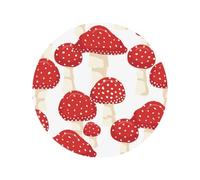 Aimants de réfrigérateur en Acrylique, Motif Champignons Rouges, pour décoration de Cuisine et de Meubles,Forme Ronde