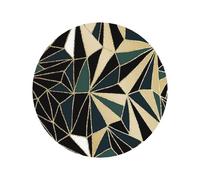 Aimants de réfrigérateur en Acrylique, Motif géométrique Art déco, Vert émeraude et Or, pour Tableau Blanc, décoration de Cuisine et de Meubles,Forme Ronde