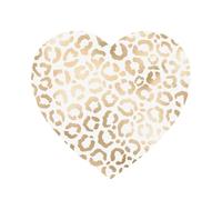 Aimants de réfrigérateur en Acrylique, Motif léopard doré et Blanc, pour décoration de Cuisine et de Meubles,Forme de Coeur