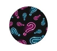 Aimants de réfrigérateur en Acrylique, Motif Point d'interrogation néon sans Couture, pour Tableau Blanc, décoration de Cuisine et de Meubles,Forme Ronde