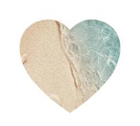 Aimants de réfrigérateur en Acrylique, Motif Sable et étoiles de mer, pour décoration de Cuisine et de Meubles,Forme de Coeur