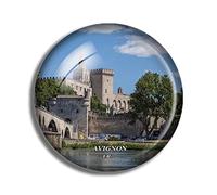 Aimants de réfrigérateur en cristal Avignon France souvenir de voyage autocollant drôle pour cadeau décoration de maison bureau tableau blanc