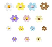 Aimants de Réfrigérateur en Forme de Fleurs 3D,Lot de 14 Magnets Décoratifs Colorés et Puissants pour Cuisine, Bureau,Tableau Blanc,7 Couleurs Vives,Adorables et Fonctionnels
