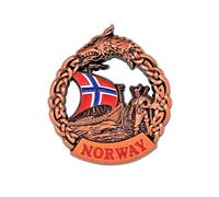 Aimants de réfrigérateur en métal 3D City Aimants de pays Souvenir de vacances Londres Paris New York Berlin Dubaï Amsterdam Rome Prague Milan Barcelone Venise (Norvège)