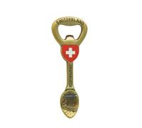 Aimants de réfrigérateur en métal 3D Suisse - Décapsuleur - Ornement souvenir du tourisme européen - Aimants de réfrigérateur - Collection d'autocollants - Cadeau - Décoration de la maison (B)