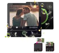 Aimants de réfrigérateur musicaux, nouveaux cadres photo musicaux pour adultes, album de musique en acrylique solide, aimant de réfrigérateur pouvant changer la photo et la musique vous-même (non