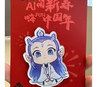 Aimants de réfrigérateur Personnages la série Nezha, décorations magnétiques en Acrylique, Cadeaux for Les Fans cinéma, B(G)