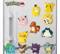 Aimants de réfrigérateur Pokémon Pikachu de dessin animé, aimants de réfrigérateur Eevee Kawaii, autocollants de réfrigérateur, décorations parfaites pour cadeaux Rouge,rose,bleu,Jaune,Violet,Vert,Bru