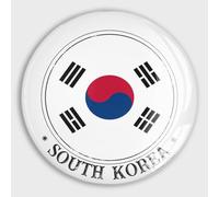 Aimants de réfrigérateur ronds en verre avec drapeau de la Corée du Sud, aimants multi-usages de qualité supérieure pour réfrigérateur, casier, tableau blanc, tableau d'affichage, cuisine, bureau,