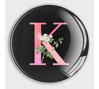Aimants de réfrigérateur ronds en verre multi-usages de qualité supérieure pour casier de réfrigérateur, tableau blanc, panneau d'affichage, cuisine, bureau, école - Rose aquarelle florale