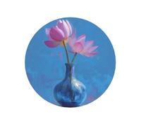 Aimants de réfrigérateur ronds magnétiques en forme de fleur de lotus dans un vase pour cuisine avec magnétisme durable