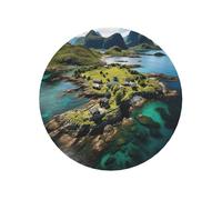 Aimants de réfrigérateur solides imprimés des îles de Norvège - Aimants décoratifs pour cuisine, tableau blanc, bureau, casier