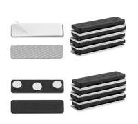 Aimants de Rideau Forts, 8 Paires Fermeture Magnétique avec Adhésif, Accessoire Store Occultant, Clips pour Rideaux en Néodyme et Acier Inoxydable, pour Moustiquaire