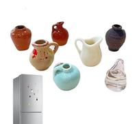 Aimants De Vase pour Réfrigérateur - 8 Mini Aimants pour Pot De Fleurs en Résine, Autocollants Décoratifs 3D pour Réfrigérateur | Aimant De Petit Vase À, pour Casier De Tableau Blanc De Cuisin