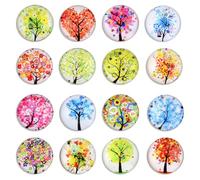 Aimants Décoratifs pour Réfrigérateur 16 Pièces, Aimant Frigo en Forme d'arbre de Vie pour Décorations, Aimants Frigo Magnette pour Cuisines, Idéales pour la Maison et la Cuisine