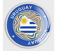 Aimants décoratifs pour réfrigérateur - Drapeaux de l'Uruguay - Aimants ronds en verre pour tableau d'affichage, bureau, tableau noir, cuisine, maison