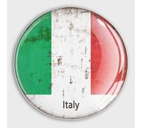 Aimants décoratifs pour réfrigérateur - Drapeaux italiens - Aimants ronds en verre pour tableau d'affichage, bureau, cuisine, maison
