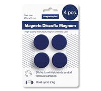 Aimants Discofix Magnum Bleu Foncé Diamètre?: 34 Mm, Lot de 4