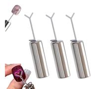 Aimants en forme de cœur pour vernis gel œil de chat, lot de 5 outils magnétiques pour nail art œil de chat, bâtonnets magnétiques avec guide en Y, aimants professionnels pour ongles à usage (3pcs)