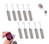 Aimants en forme de cœur pour vernis gel œil de chat, lot de 5 outils magnétiques pour nail art œil de chat, bâtonnets magnétiques avec guide en Y, aimants professionnels pour ongles à usage (10pcs)