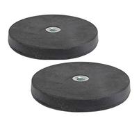 Aimants en néodyme caoutchoutés Ø 66 mm avec filetage intérieur M6 22 kg Force de traction magnétique disque aimant aimant en caoutchouc rond avec filetage pour vis, œillet ou crochet