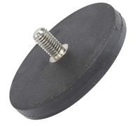 Aimants en néodyme en caoutchouc D 66 mm avec filetage extérieur M8 22 kg Force de traction magnétique disque plat aimant en caoutchouc rond aimants avec filetage pour vis œillet ou crochet