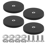 Aimants En Néodyme En Caoutchouc: YIDM 4 Pièces Aimant Puissant Extra Puissants D43 X 6 Mm Aimants M4 Vissables Plats Fraisés Aimants Ronds Force De Traction Magnétique 10kg Pour Vis œillets Crochets