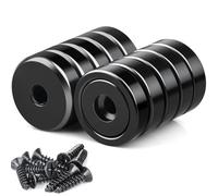 Aimants en néodyme extra puissants, 10 pièces, disques magnétiques de 20 mm avec capsule, pot avec trou, vis à visser