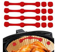 Aimants en papier parchemin pour friteuse à air, aimants en silicone pour doublure, lot de 12 pièces, pour cuisiner des recettes, boucle en silicone, accessoires de cuisine, usage domestique