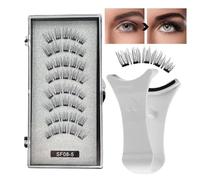 Aimants Faux Cils,Cils Magnétiques - Pas besoin de colle faux cils vaporeux - Kit de cils magnétiques réutilisables d'aspect naturel, kit de faux cils pour des yeux plus grands et plus lumineux, lo