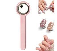 Aimants œil de chat en forme d'anneau pour ongles, outil magnétique œil de chat, outil magnétique circulaire creux 3 en 1 pour design de cœur français, kit de manucure d'art gel (rose)