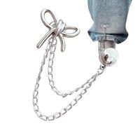 Aimants Pour Boutons De Vêtements - Clips Magnétiques En Métal Avec Chaîne, Maintien Réglable Sécurisé, Style Minimal Léger Et, Outil De Gestion De Tenue | Accessoire Décoratif Pour Les