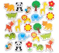 Aimants pour enfants - 24 pièces - Animaux colorés - Résine non toxique - Faciles à manipuler