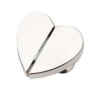 Aimants Pour Fermeture De Draperie - Boucle Magnétique En Forme De Cœur, Double Face Pour Éviter Les Fuites De Lumière, Pinces Décoratives Amovibles Pour Nappe, Bouton-pression En Métal Argenté | Pour