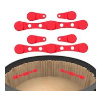 Aimants pour Fond de Panier de Friteuse à Air,Outil de Fixation en Silicone - clips magnétiques papier cuisson Air Fryer | pour Frites Légumes Restes Cuisinier Amateur
