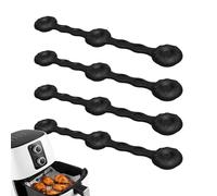 Aimants pour friteuse à air chaud - 4 papiers de cuisson en silicone avec fonction de sécurité clips magnétiques | Meal Prep, camping, dortoir, cuisine, cuisine à la maison