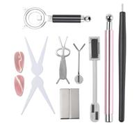 Aimants pour ongles 8 Pièces Baguette Magnétique Puissante Multiforme | Outil Magnétique pour Vernis à Ongles Pour Femmes Filles Extension Ongles Détail Salon Maison DIY Effets Variés Manucure Loi