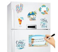 Aimants pour Réfrigérateur, 7 PCS Aimant Frigo, Aimants de Porte pour Croisière, Été Magnet Frigo, Tableau Magnetique Frigo pour Menu Familial, Planificateur Hebdomadaire, Tableau Blanc, Bureau