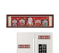 Aimants pour Réfrigérateur | Design de Couplet Thème Dieu de la Richesse Décoration Maison | Aimants Dieu De La Fortune Pour Frigo,pour la Fête du Printemps, la Cuisine, le Casier et les Tableaux Noir