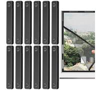 Aimants pour rideaux, bande magnétique adhésive 12 pièces | Accessoires pour portes de meubles et portes pour entrée chambre d'enfant Patio chambre à coucher