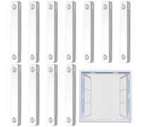 Aimants pour Rideaux | Douze Pièces Autoadhésives De Fermeture De Moustiquaire | Accessoires pour Portes Fenêtres Établissements Escaliers Chambres