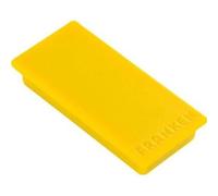 Aimants rectangulaires - FRANKEN - 50 x 23 mm - Jaune - Paquet de 10 - Force adhésive 1.000 g