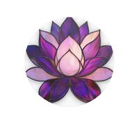 Aimants ronds magnétiques pour réfrigérateur de cuisine avec magnétisme durable Motif fleur de lotus Magenta Violet